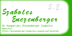 szabolcs enczenberger business card